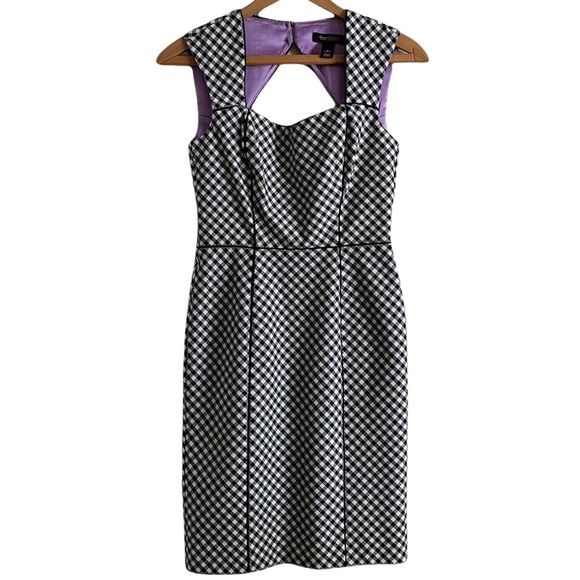 White House Black Market Black & White Gingham Dress Size 0 - Picture 3 of 17